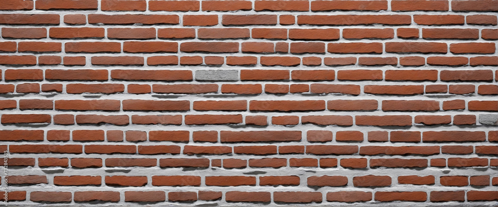 Fototapeta premium Vector realistic isolated panoramic brick wall background for template and wallpaper decoration