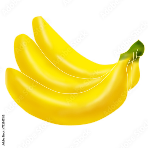banana cartoon fruit illustration isolated on transparent background