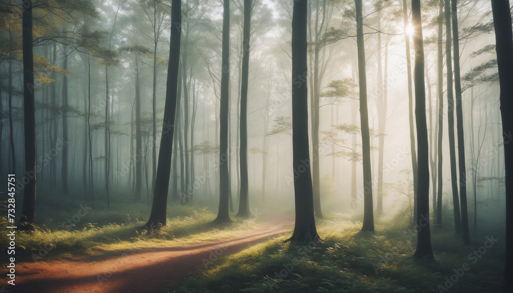 Fototapeta premium sun rays in the forest