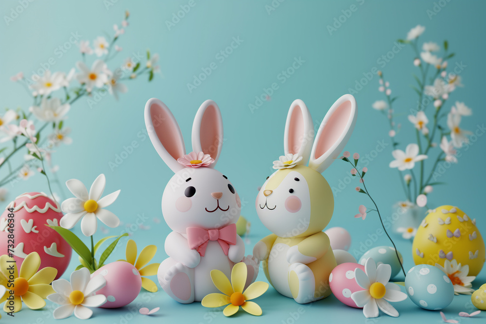 Mockup, Easter, Happy Easter, rabbit, egg, religion Mockup, Easter, Happy Easter, rabbit, egg, religion