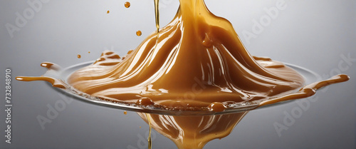 Delicious caramel splash cut out