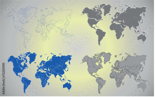 World map siluet. Siluet map.
