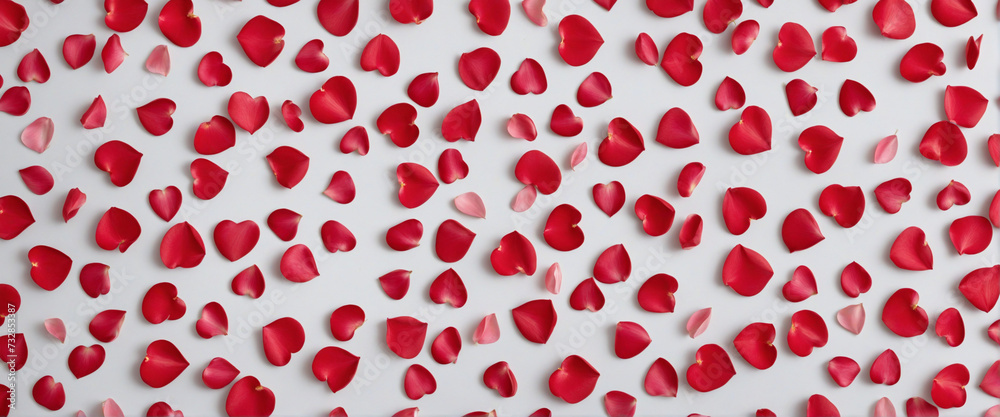 Romantic Red Rose Petal Heart Design for Valentine's Day Celebration Romantic Red Rose Petal Heart Design for Valentine's Day Celebration