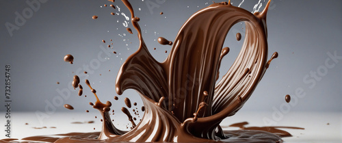 Irresistible Chocolate Indulgence: Tempting Splash of Decadent Delight in Vector Format photo