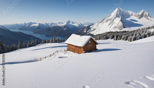Scenic Snowy Mountain Landscape