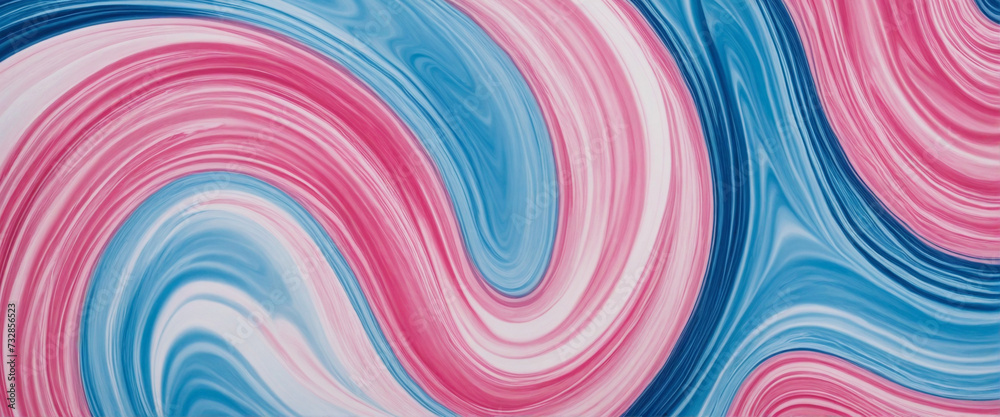 Obraz premium Enchanting pink and blue color blend in swirling wave texture