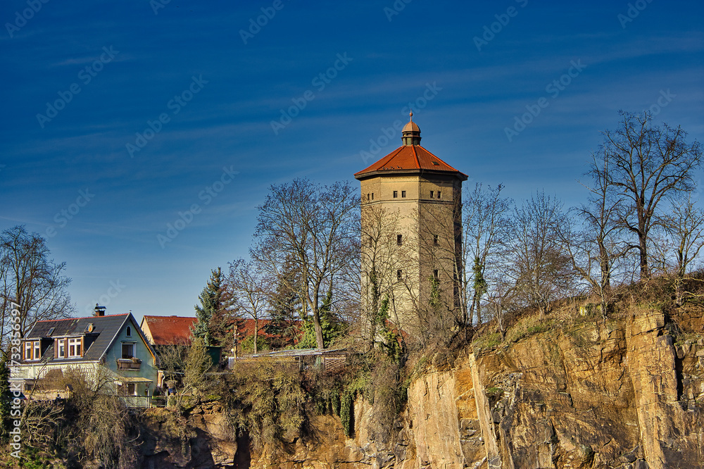 Wasserturm an der Bergkirche Beucha, Sachen, Deutschland