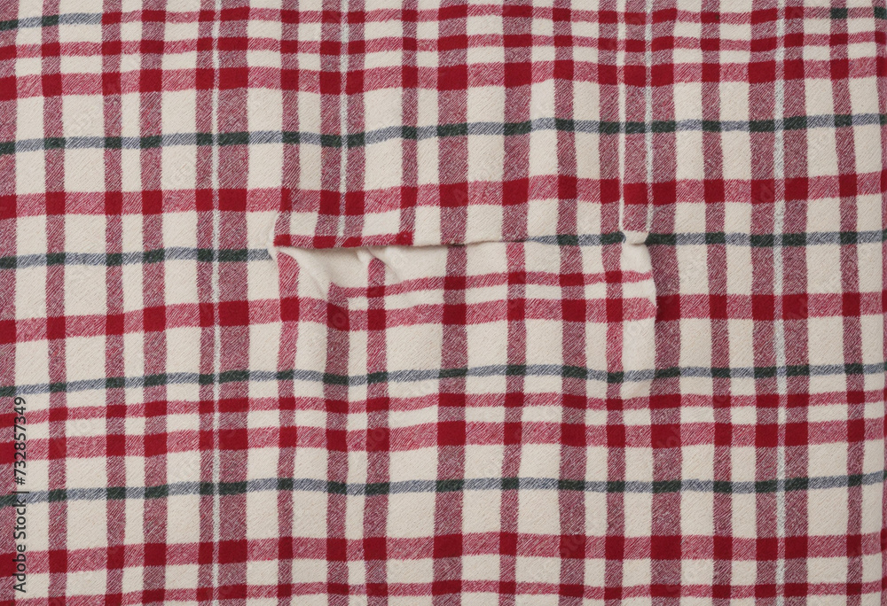 Scots Tartan Wool Blanket on White Background Scots Tartan Wool Blanket on White Background