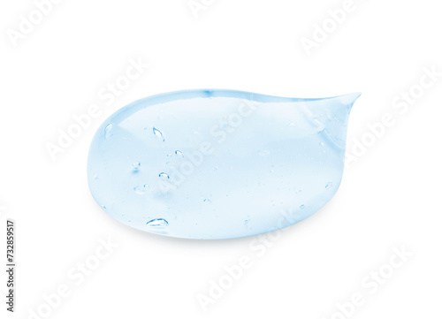 Sample of cosmetic gel isolated on white