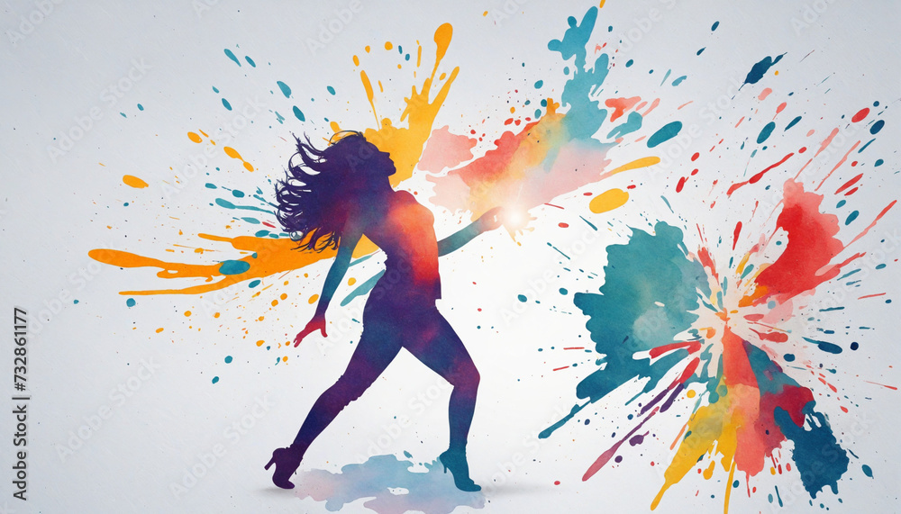 Artistic expression with watercolors Artistic expression with watercolors