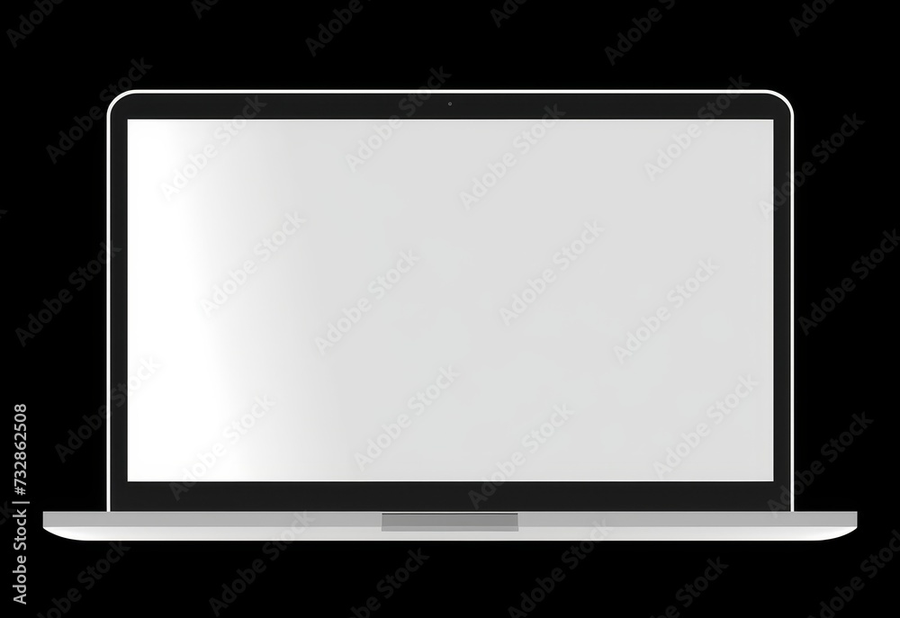 Laptop with blank screen isolated on white background Laptop with blank screen isolated on white background