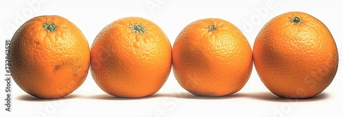 Bunch of oranges isolated white background