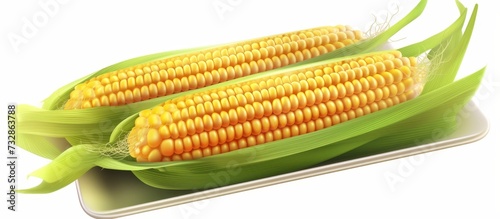 Corn on the cob kernels. Corn Clipping Path