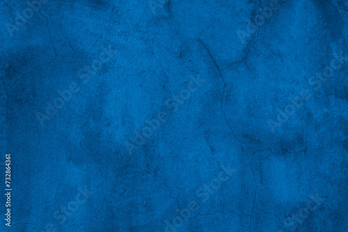 Old wall pattern texture cement blue dark abstract blue color design are light with black gradient background.