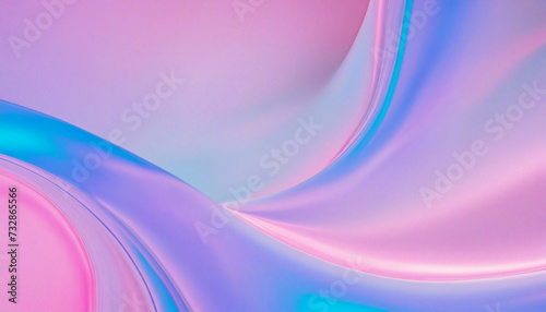 Holographic fluid lines with blue and pink background