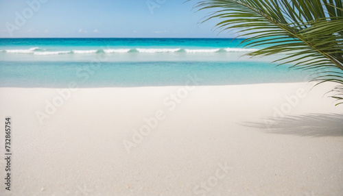 Sandy beach and ocean backdrop, digitally enhanced. © SR07XC3
