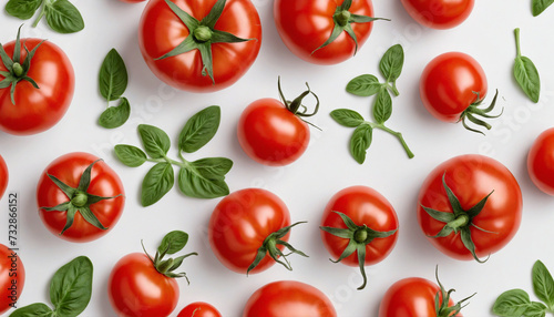 Fresh tomatoes on transparent background