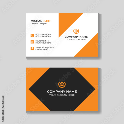 Professional creative modern minimal clean business card design template