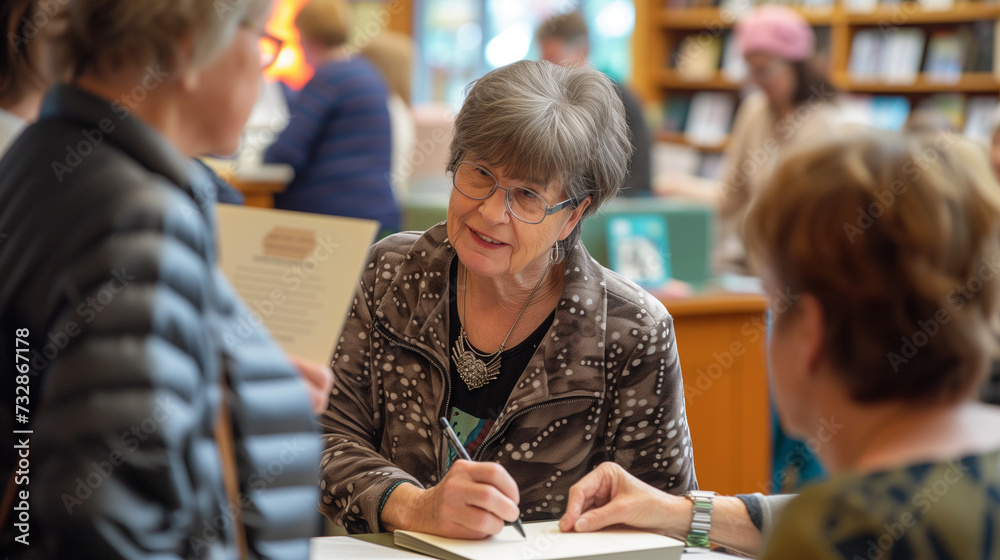 Woman Sitting at Library Table Woman Sitting at Library Table