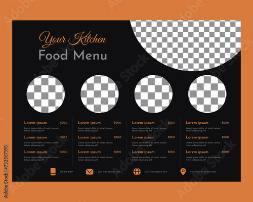 Vector vector retro fast food menu design template