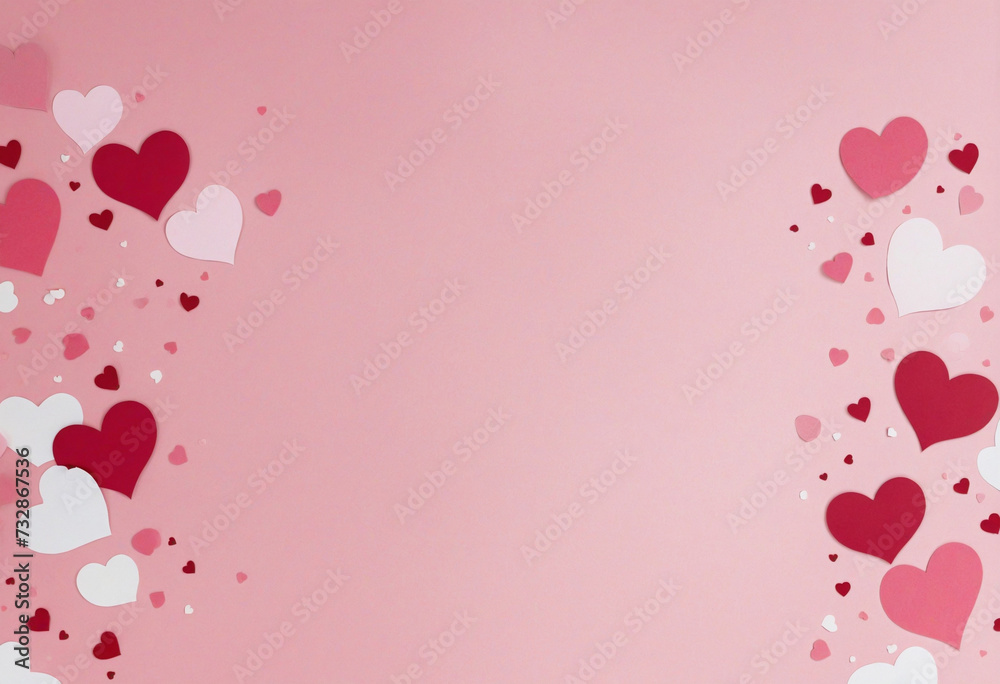 Hearts on a Pink Background Hearts on a Pink Background