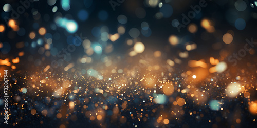 water drops on a glass  A background showing lights snow and some bright colors in the style of dark gold  Beautiful white bokeh lights effect background  Generative AI