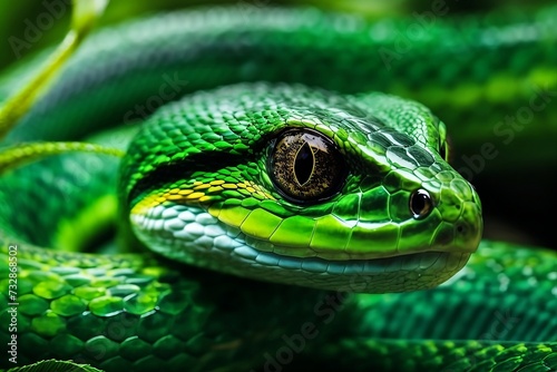 A green snake 