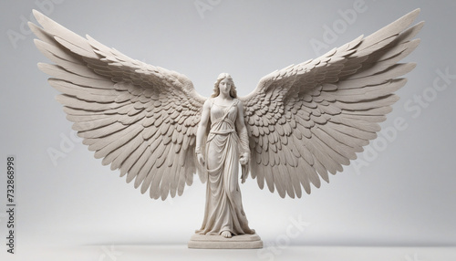 Stone wings on clear background - Computer-generated design