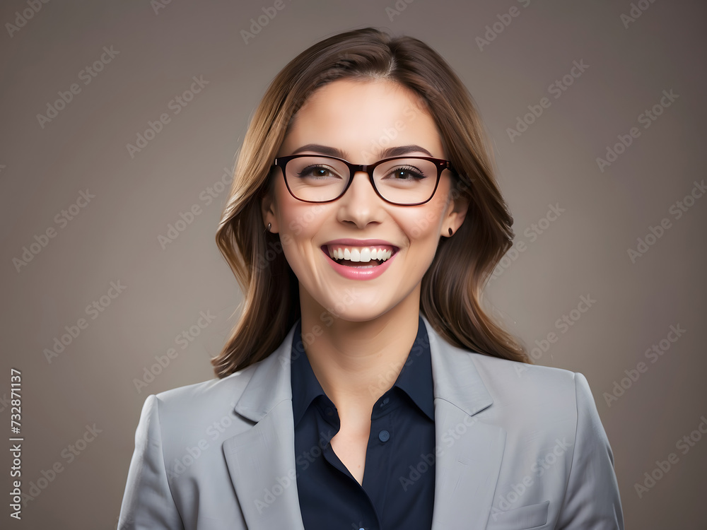 portrait of a smiling business woman happy confident positive female entrepreneur 