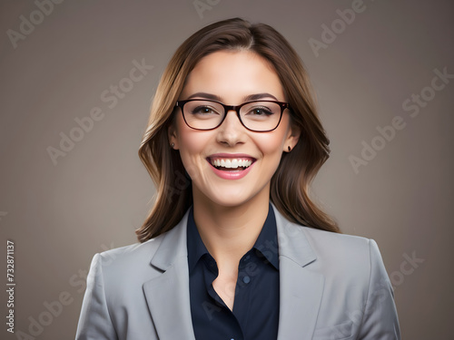 portrait of a smiling business woman happy confident positive female entrepreneur 