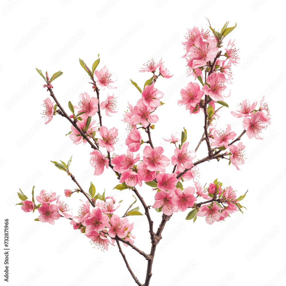 Fototapeta premium pink flower plant on transparent background