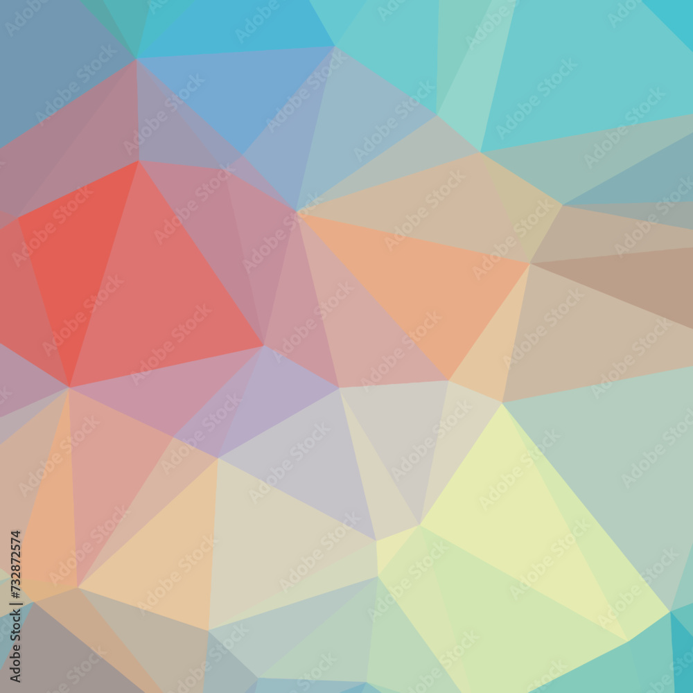 Obraz premium Multicolor polygon pattern. Low poly design. Vector illustration 