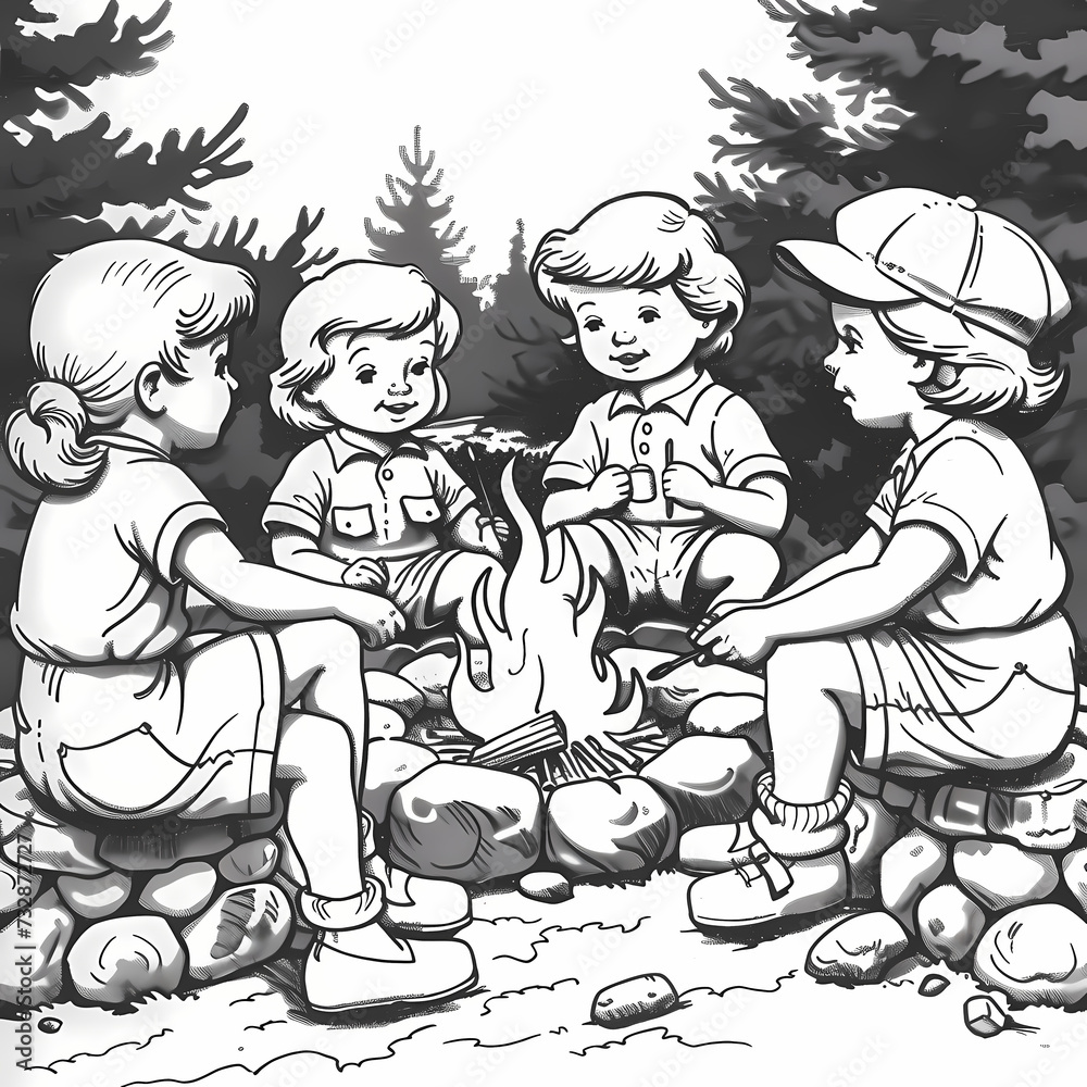 Cute and funny coloring page Cute and funny coloring page
