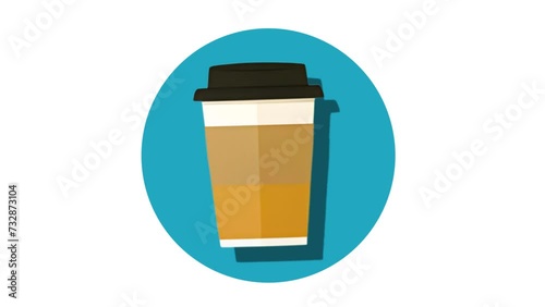 coffee cup Icon of nice animated for your videos easy to use with Transparent Background