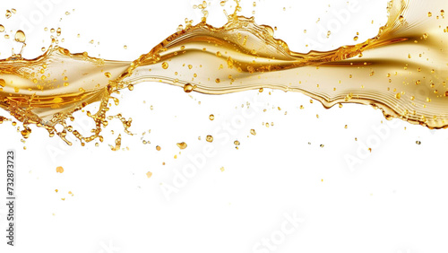 Golden oil splash