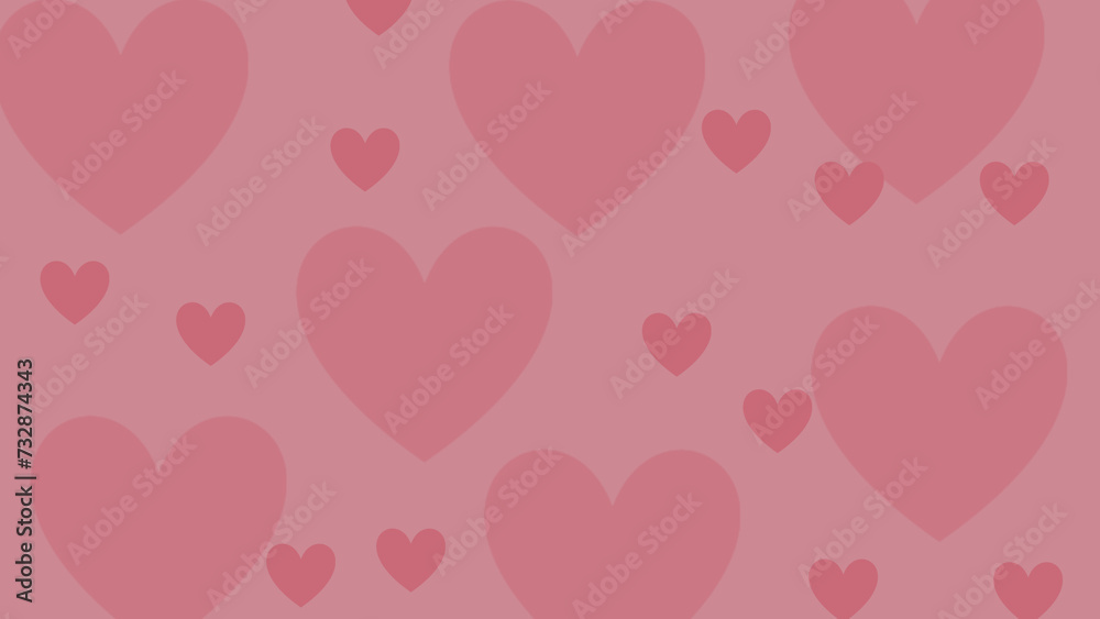Simple minimal backdrop of heart shape with copy space. Valentines day concept background