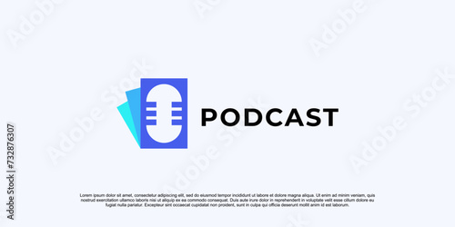 podcast logo, stack of podcast logo, business logo