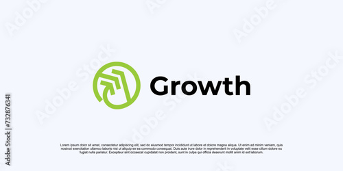 finance growth logo, arrow concept logo and diagram, company logo