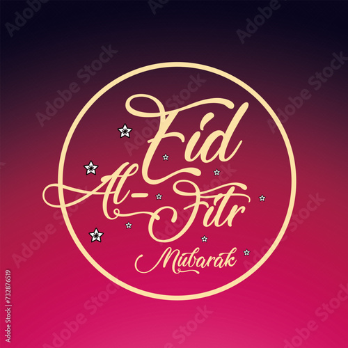 Eid Mubarak design with decorative circular background
