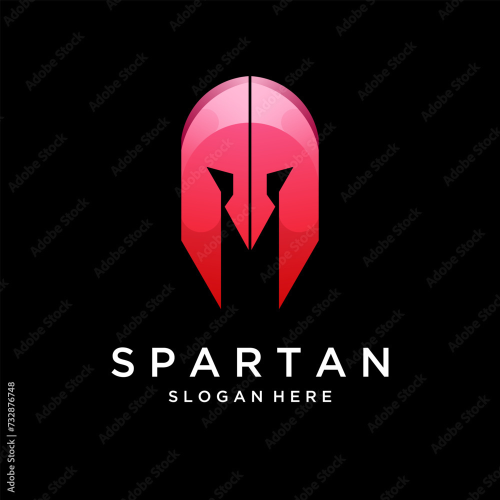 Spartan logo design colorful gradient Spartan logo design colorful gradient