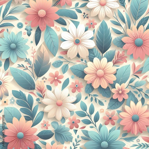 Texture pattern with flowers
