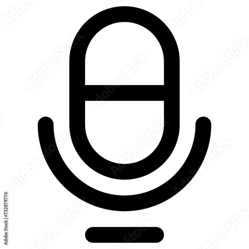 microphone icon, simple vector design