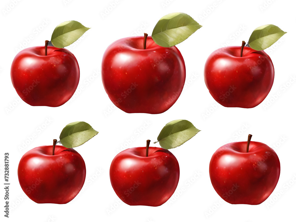 Red apple on transparent png. Red apple on transparent png.