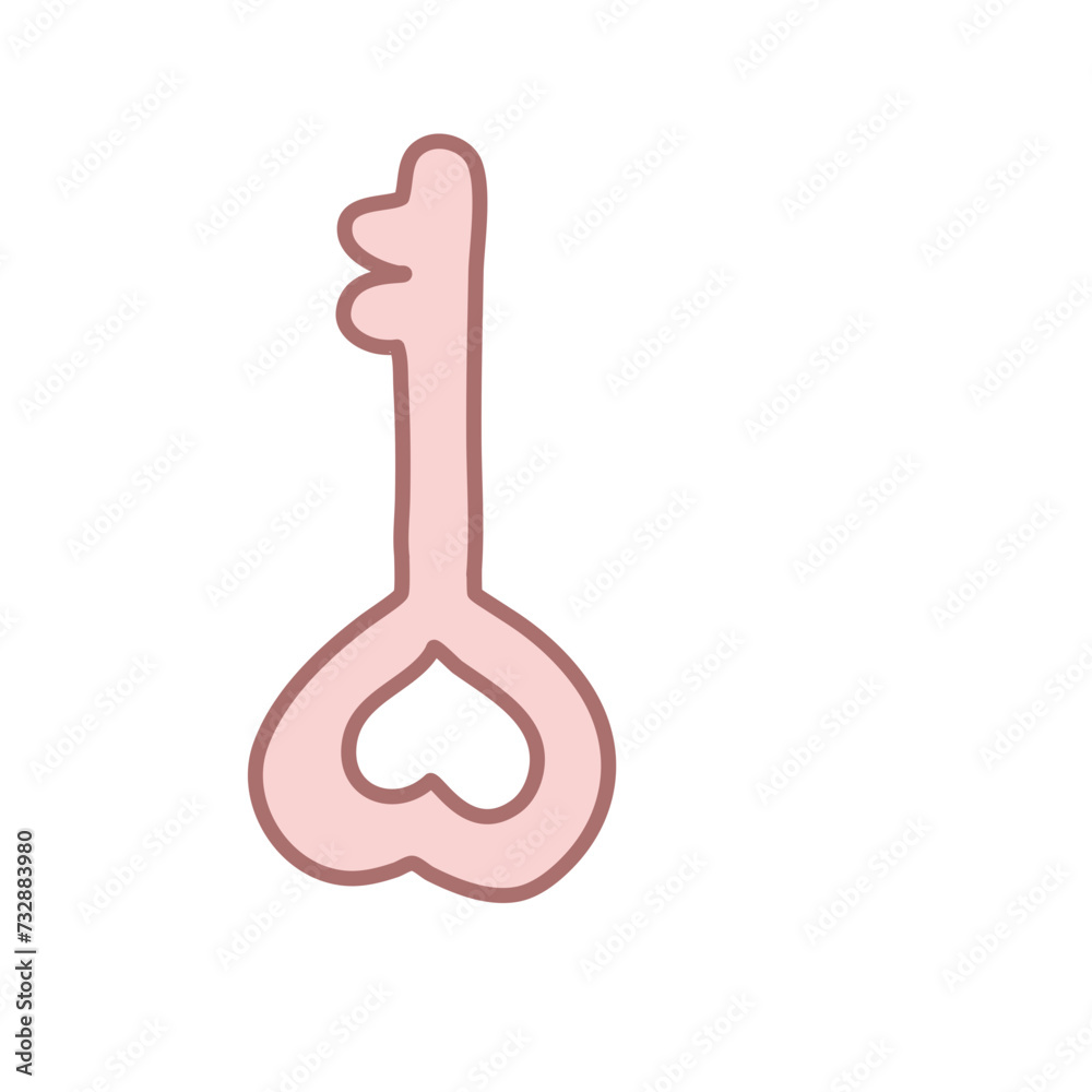 KEY VALENTINE'S DAY ICON VECTOR ILLUSTRATION KEY VALENTINE'S DAY ICON VECTOR ILLUSTRATION