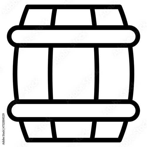 Wine Barrel line icon