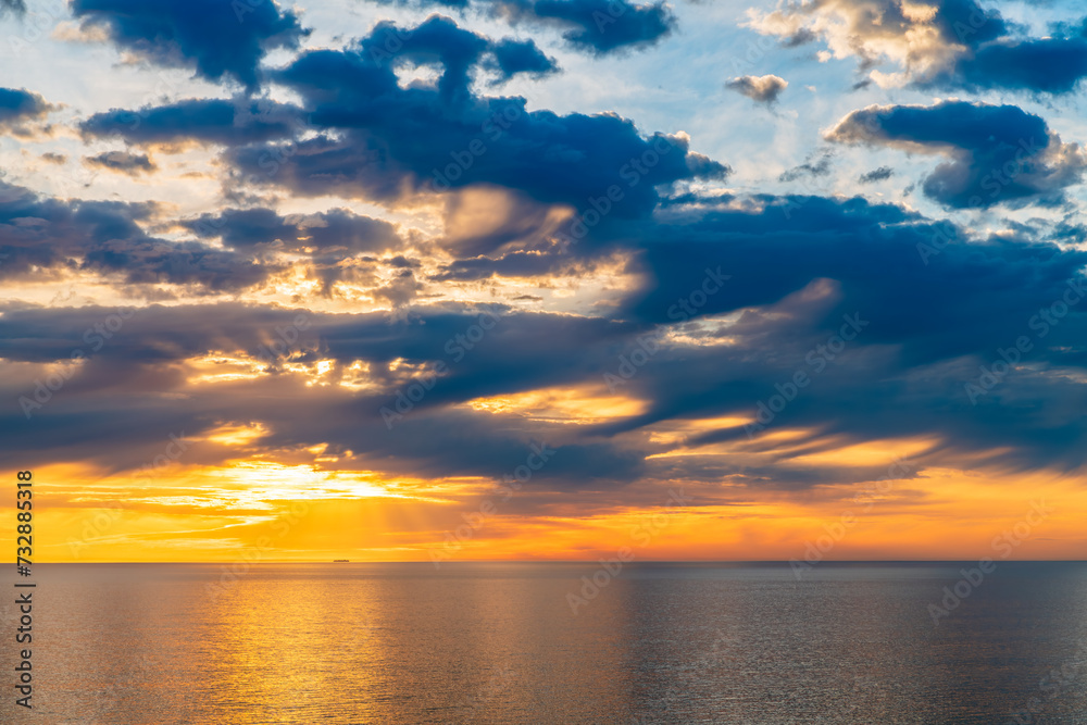 Dramatic sunset viewed from Hallett Cove Beach, South Australia