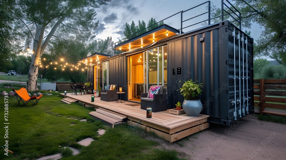 Tiny Tranquility: Stylish Metamorphosis of Shipping Containers into Elegant Homes