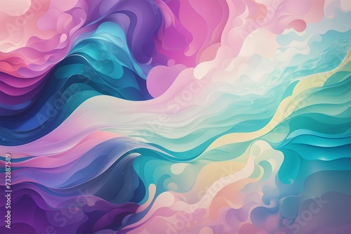 abstract glowing waves background, created by ai generated © dion