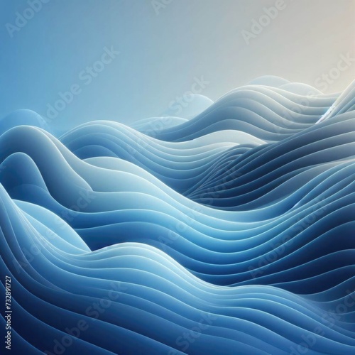 abstract, flowing shapes with a smooth texture dominated by various shades of blue, creating a calm and serene atmosphere. 
