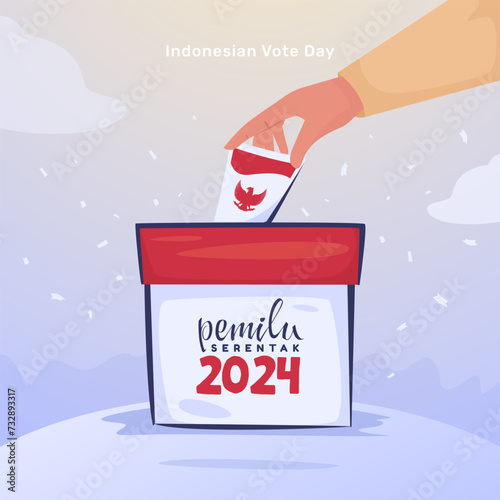 Indonesian election vote day greeting